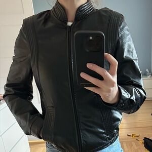 Vintage Black Leather Jacket